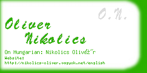 oliver nikolics business card